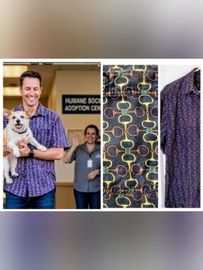Vintage look VOLARE Silk blend Shirt Horsebit Print